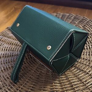 Green Vegan Leather Jewelry Organizer